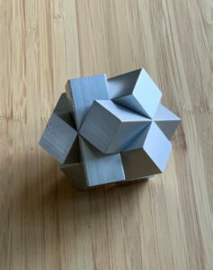 Anodizing Aluminum: Example of a clear anodized geometric figure